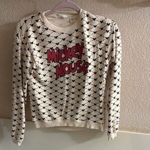 H&M Cream and Black Mickey Mouse Kids Sweater